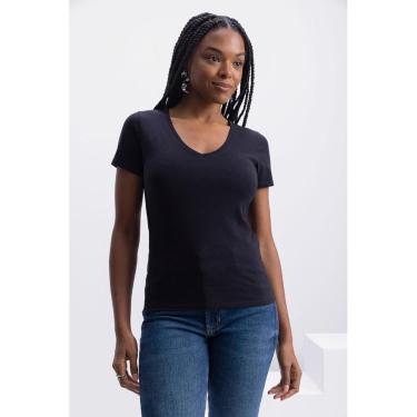 Imagem de Blusa gola V feminina em malha Essendi-Feminino