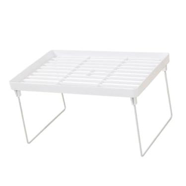 Imagem de GLOGLOW Prateleira de Empilhamento de Cozinha, Organizador Empilhável Multifuncional que Economiza Espaço Com Design de Drenagem, para Armazenamento de Mesa de Balcão de Cozinha (L)