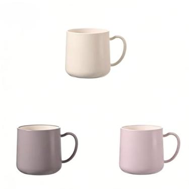 Imagem de 3 copos de enxaguante bucal de 520 ml, branco, cinza, rosa, reutilizável, para banheiro, casa, viagem