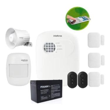 Imagem de Kit Alarme Sem Fio Intelbras ANM 24 NET com 4 Sensores e Acesso Via Ap