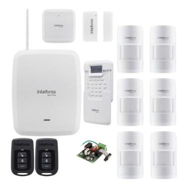 Imagem de Kit Alarme Intelbras AMT 8000 Com Módulo Telefone Fixo e 6 Sensores de