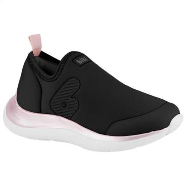 Imagem de Tênis Infantil Bibi Action Calce Fácil Confortável Meninas, Preto, 25