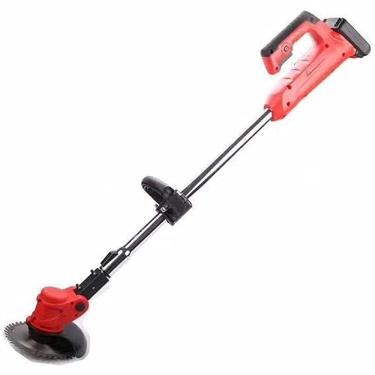 Imagem de Cortador de grama elétrico doméstico pequeno recarregável cortador de grama multifuncional com bateria de lítio 24V