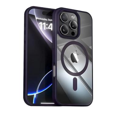 Imagem de Capinha Case Capa Transparente Basic Anti Impacto Bordas Elevadas Magnética Premium Luxo Para iPhone (Roxo, iPhone 17)