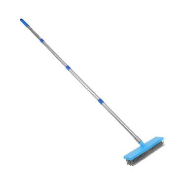 Imagem de Escova De Limpeza De Piso Com Cabo Longo Em Aço Inoxidável, Cerdas Ríg