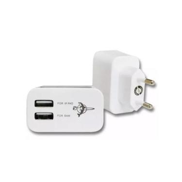 Imagem de Carregador Tomada Adaptador Fonte Usb Duplo