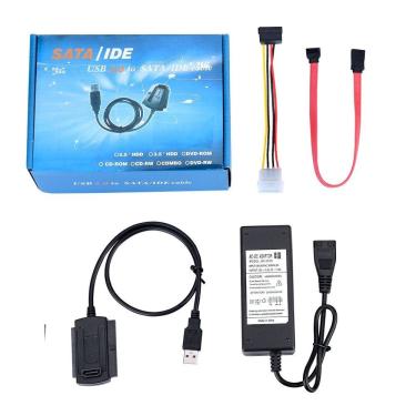 Imagem de CONVERSOR IDE PARA SATA COM FONTE 3 EM 1 USB 2.0 HD