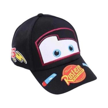 Imagem de Boné Infantil Do Carro Lightning McQueen Com Proteção Solar Para Prima