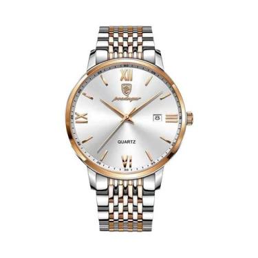 Imagem de Relógio De Pulso Masculino À Prova d'Água Em Aço Inoxidável Quartz POE