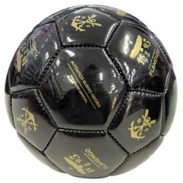 Imagem de Bola Sport Bel Flamengo Futebol 18 - Preta e dourada-Unissex