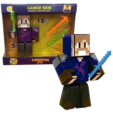 Imagem de Boneco Articulado Tonigon Minecraft Youtuber 15CM