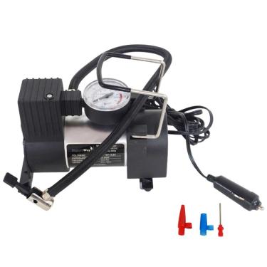 Imagem de Mini Compressor de Ar Automotivo Portátil 12V 100 Psi com 3 Adaptadores Importway IWMCA-10020