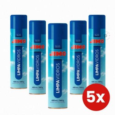 Imagem de Kit Limpa Vidros Jimo Aerossol 400ml Limpeza Profissional Multiuso Acr