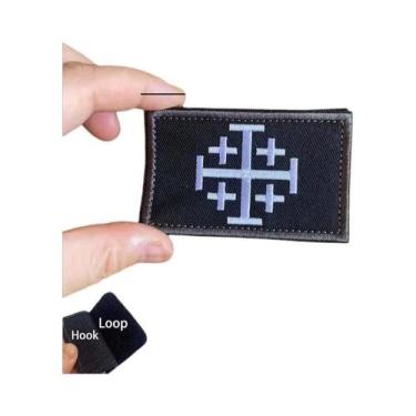 Imagem de Patch Bordado De Cavaleiros Templários Cruzados, Braçadeira Tática Mil