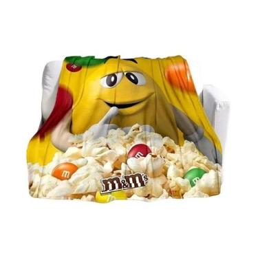 Imagem de Cobertor De Pelúcia Infantil M&M's De Chocolate Com Desenho Animado, Q