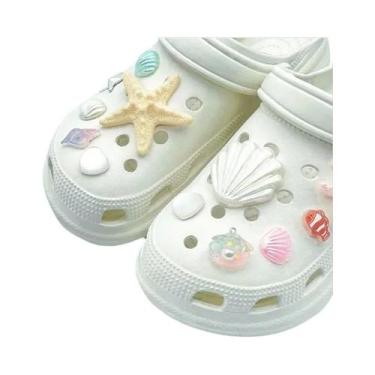 Imagem de Pingentes 3D De Concha De Estrela-do-mar Para Crocs, Sandálias DIY, De