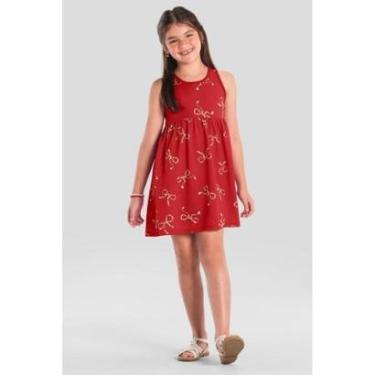Imagem de Vestido infantil menina de laços Brandili -Vermelho-Feminino