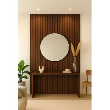 Imagem de Painel Ripado Kit 20 Placas Adesivas Autocolante Madeira Montável Mdf 