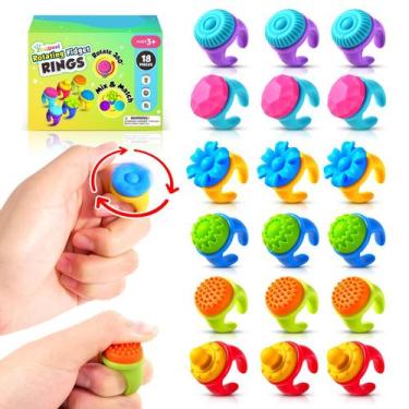 Imagem de Brinquedos sensoriais Fidget Rings Zaxideel para crianças, pacote com 