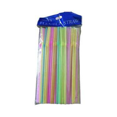 Imagem de Canudos Descartáveis Coloridos De Plástico Preto 50-3000 Peças Para Ch