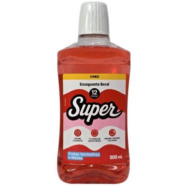 Imagem de Enxaguante Bucal Com Flúor Frutas Vermelhas e Menta Super Cimed 500ml