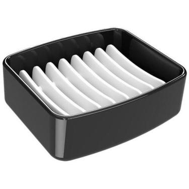 Imagem de Saboneteira Porta Sabonete Acessório Para Pia Banheiro Splash Preto - 