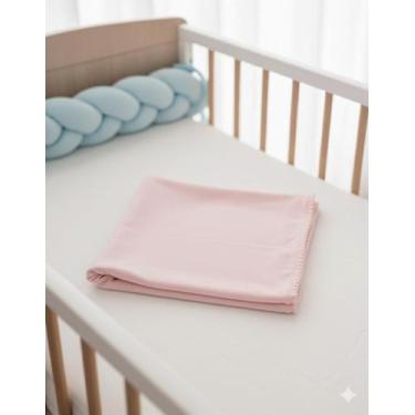 Imagem de Manta Bebê em Malha Dupla 100 Algodão com Pompom 70x80cm - Mudan Baby 