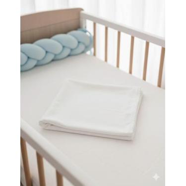 Imagem de Manta Bebê em Malha Dupla 100 Algodão com Pompom 70x80cm - Mudan Baby 