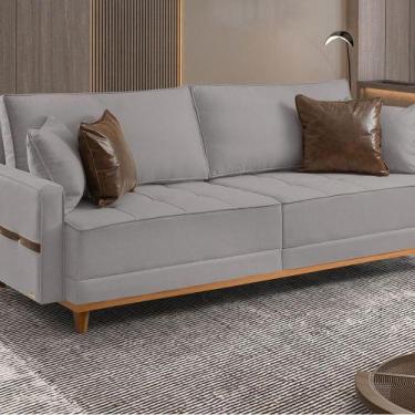 Imagem de Sofá Fixo 6 Lugares M-203 2,60m Estofados Martins Cinza - MARTINS ESTO