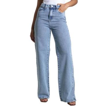 Imagem de Calça Jeans Sawary Wide Leg - 282698 - Azul médio 38, Azul, 38