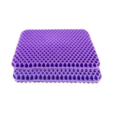 Imagem de Almofada De Gel Respirável Com Design Em Colmeia Para Alívio De Pressã