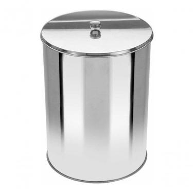 Imagem de Lixeira Office com Tampa 7L em Aço Inox com Design Compacto para Escritório Inox