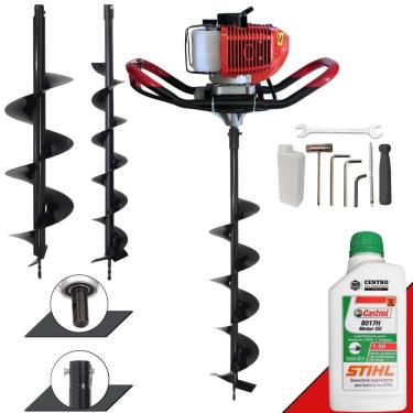 Imagem de Perfurador de Solo GD520B à Gasolina 2T 52CC 2,2HP com Brocas 80x10CM 80x15CM 80x20CM P...