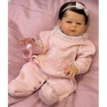 Imagem de Bebê Reborn Princesa Carmela Recém Nascida Corpo Inteiro Silicone Arti