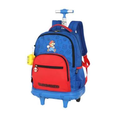 Imagem de Mochila De Rodinha Escolar Infantil Menino Mario Bros - Luxcel