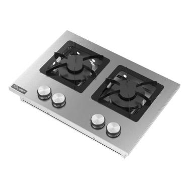 Imagem de Fogão Cooktop 2 Bocas Baixa Pressão - 2Qd - Inox - Fast Gourmet