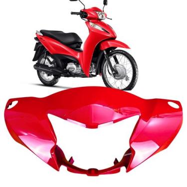 Imagem de Carenagem tampa capa do farol honda biz 125 es 2025 2026 vermelho mace