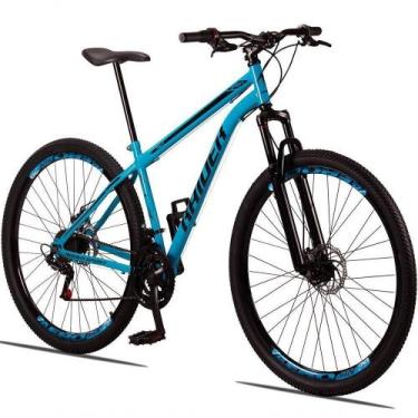 Imagem de Bicicleta 29 Raider Sport Aço 21M Freio a Disco c/ Suspensão Azul+pret