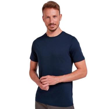 Imagem de Camiseta Individual Pima Slim IN24A Azul Marinho Masculino, G