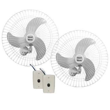 Imagem de Ventilador de Parede Vent New 60cm Bivolt 200w Branco 2 unid, Bivolt