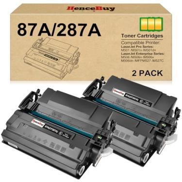 Imagem de HenceBuy 【2 pretos】 Substituição compatível para impressora HP 87A CF287A 87X CF287X para HP Laserjet Enterprise M506 M506dn M506n M506x M501n M501dn M527f M527dn M527z