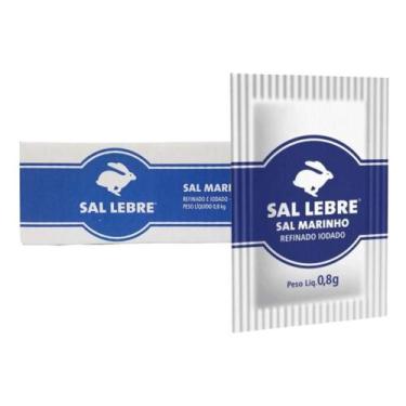 Imagem de Sal Marinho Refinado Lebre 1.000 Sachês 0,8g Cada - Alto Alegre