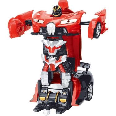 Imagem de Carrinho Controle Remoto Megaformers Neptune R-C 1:18 Transforma em Robô com LED Vermelho Multikids