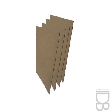Imagem de Kit Placa de Papelão Parda A4 21x29,7cm Reciclada Onda T Kit:100 - IDB