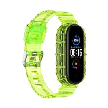 Imagem de C7 Pulseira Ajustável para Mi Band 5 e Mi Band 6 Neon Amarelo