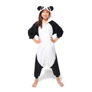 Imagem de Pijama Panda Infantil Com Capuz 100% Algodão A Pronta Entrega - Mundo