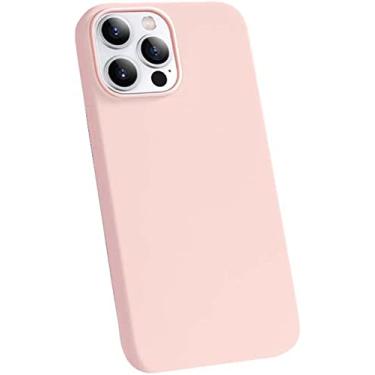 Imagem de HAODEE Capa de telefone traseira de silicone líquido, para Apple iPhone 13 Pro Max (2021) Capa protetora fina com tudo incluído de 6,7 polegadas [proteção de tela e câmera] (Cor: Rosa)