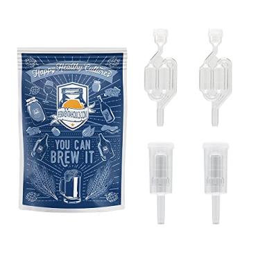 Imagem de Fermentaholics Airlock Pacote com 4 – Cerveja e Fermentação – Use com rolha de borracha perfurada, tampa Grommeted – Faça cerveja, vinho, chucrute, picles e mais – Faça bricolage caseiro e fermento