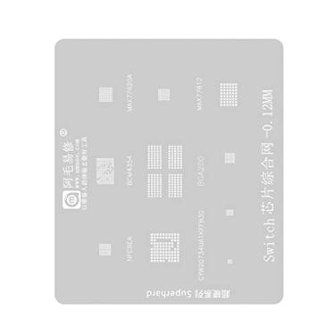 Imagem de TECKEEN Substituição de aço inoxidável reballing Stencil Chip Net para console Nintendo Switch Acessórios Reparo Console Peças