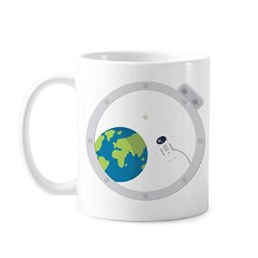 Imagem de Caneca Fora da Janela Universo e Alienígena Cerâmica Café Porcelana Utensílios de Mesa